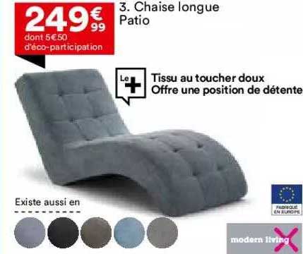 chaise longue patio modern living