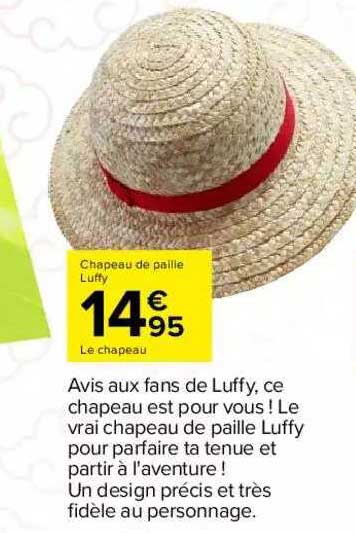 chapeau de paille luffy