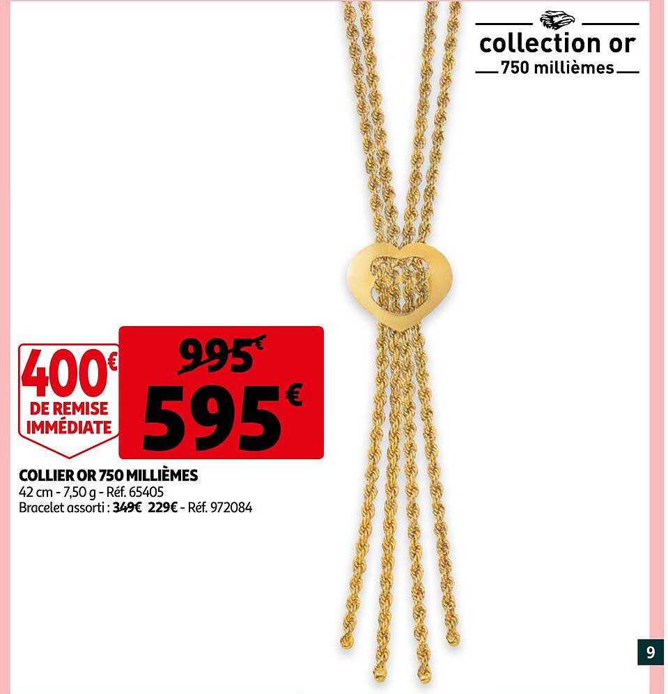 collier or 750 millièmes