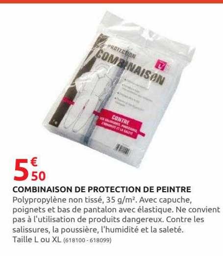 combinaison de protection de peintre