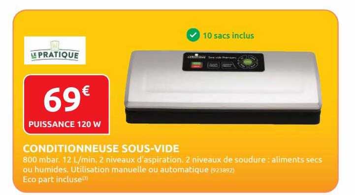 conditionneuse sous-vide le pratique