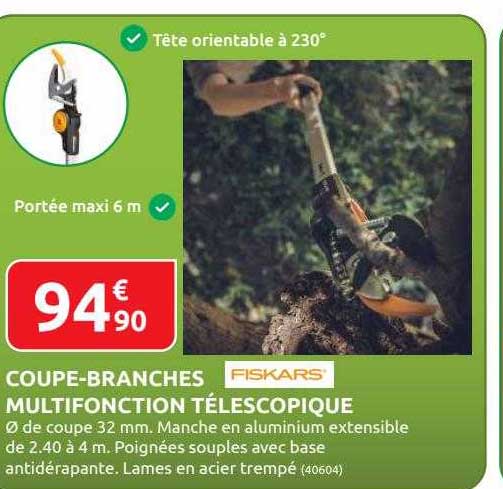 coupe-branches multifonction téléscopique fiskars