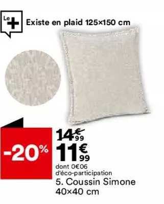 coussin simone 40 x 40 cm