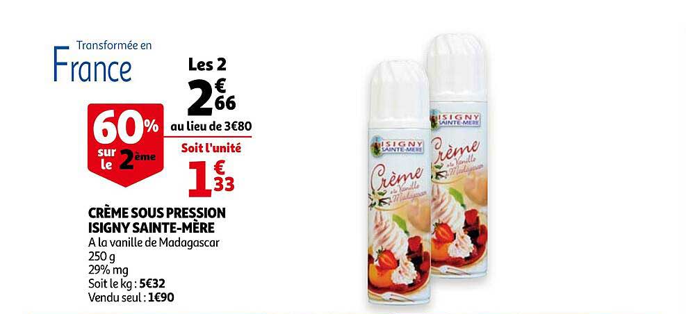 crème sous pression isigny sainte-mère