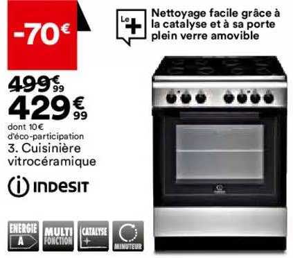 Cuisinière Vitrocéramique Indesit
