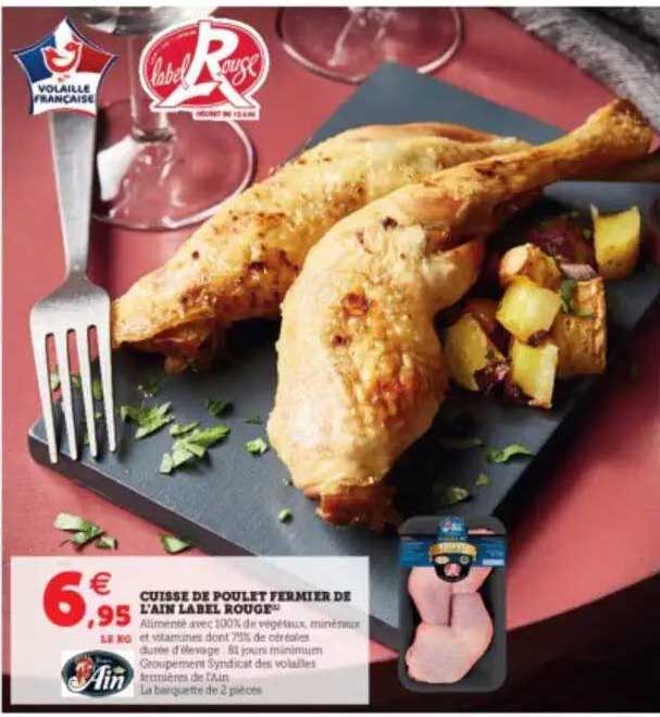 cuisse de poulet fermier de l'ain label rouge