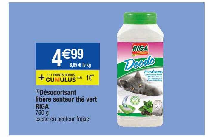 Désodorisant Litière Senteur Thé Vert Riga