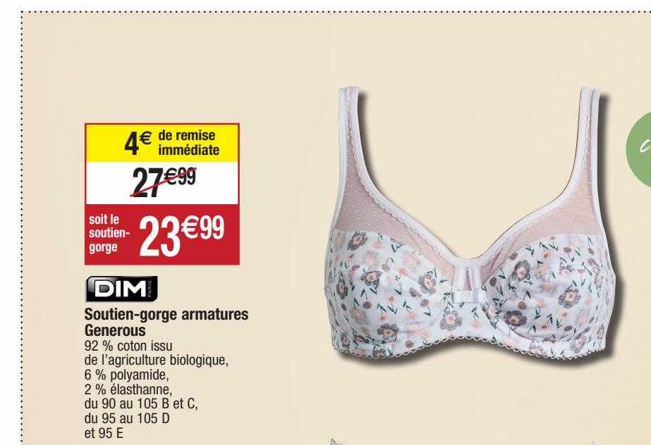 dim soutien-gorge armatures generous