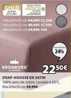 drap-housse en satin kronborg