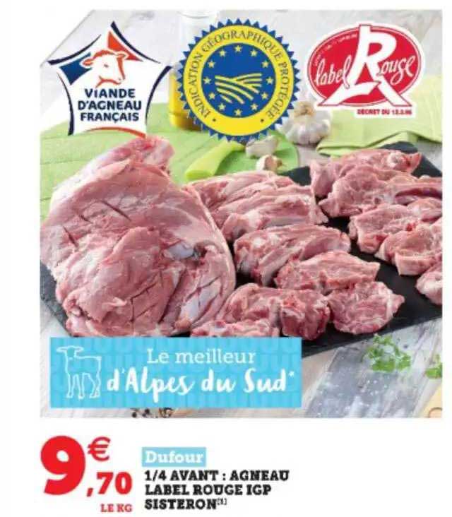 dufour 1-4 avant : agneau label rouge igp sisteron