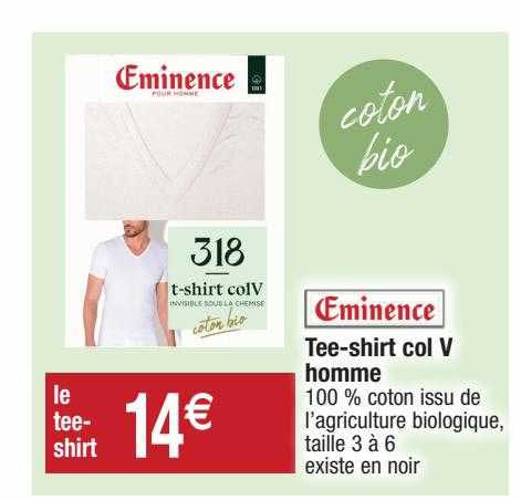 eminence tee-shirt col V homme