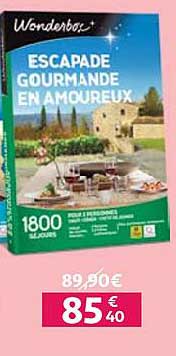 escapade gourmande en amoureux wonderbox