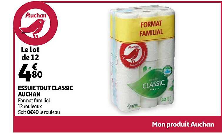 Essuie Tout Classic Auchan