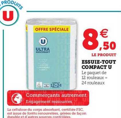 essuie-tout compact u