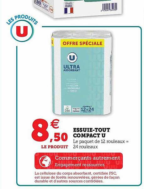 essuie-tout compact u