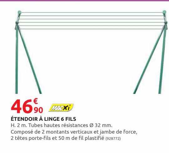étendoir à Linge 6 Fils Macxi