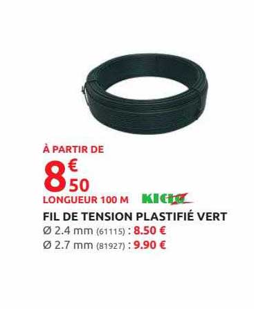 fil de tension plastifié vert kido