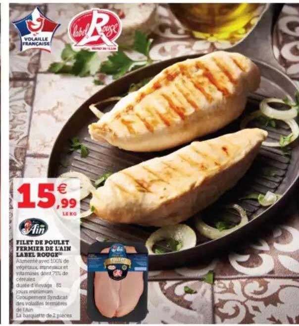 filet de poulet fermier de l'ain label rouge