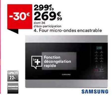 four micro-ondes encastrable samsung