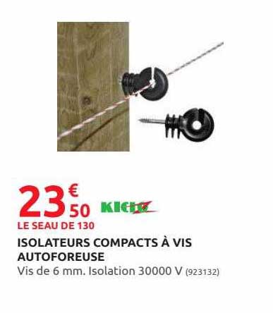isolateurs compacts à vis autoforeuse kido