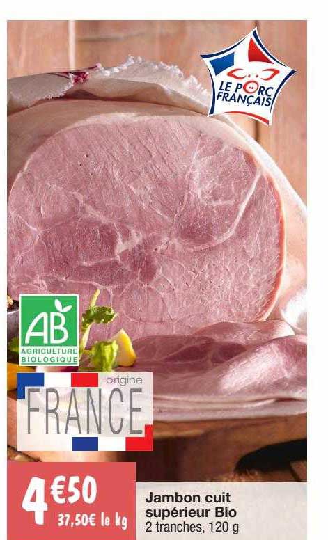 Jambon Cuit Supérieur Bio