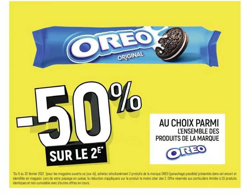 l'ensemble des produits de la marque oreo