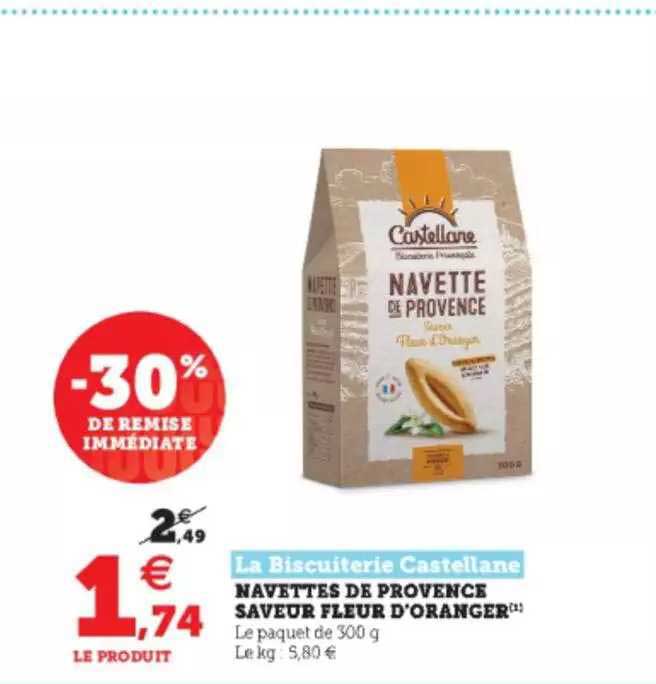 la biscuiterie castellane navettes de provence saveur fleur d'oranger