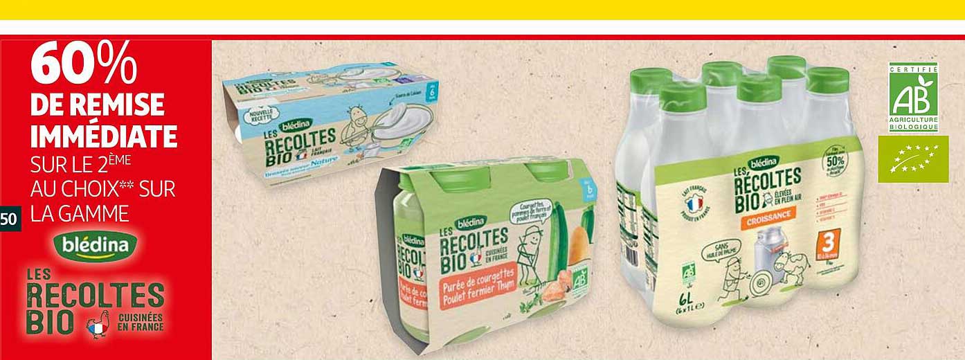 la gamme blédina les récoltes bio