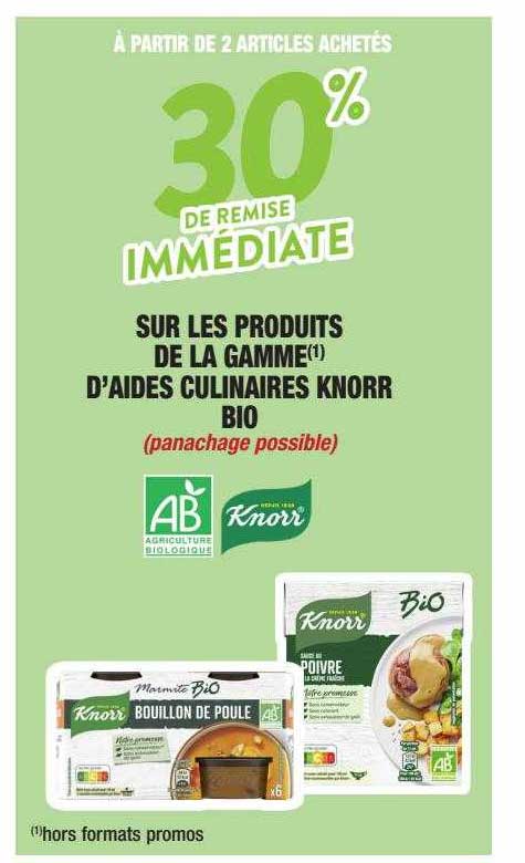 la gamme d'aides culinaires knorr bio