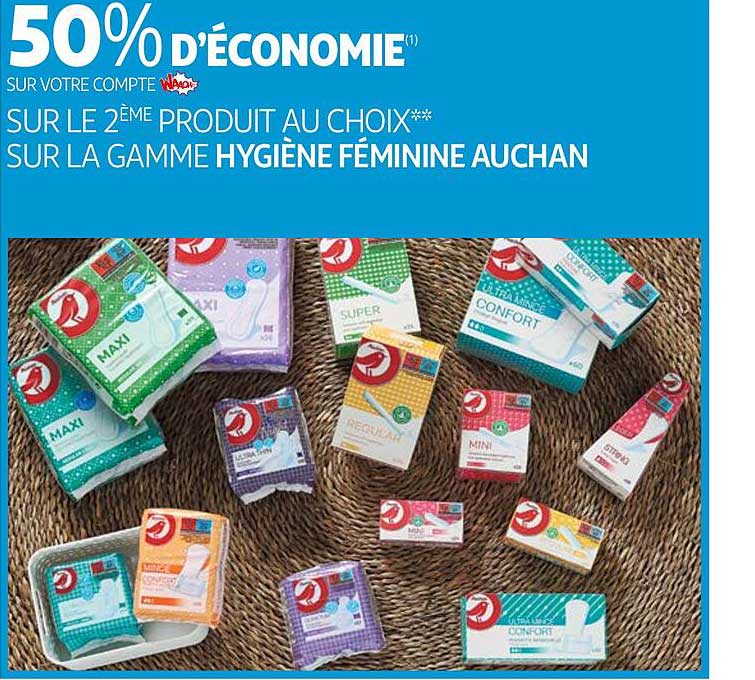 la gamme hygiène féminine auchan