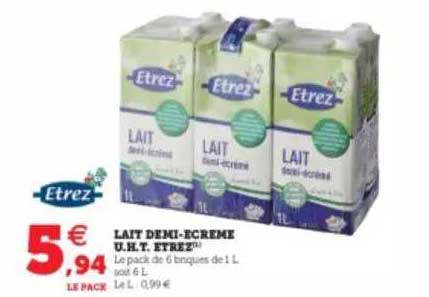 lait demi-écrémé u.h.t. etrez
