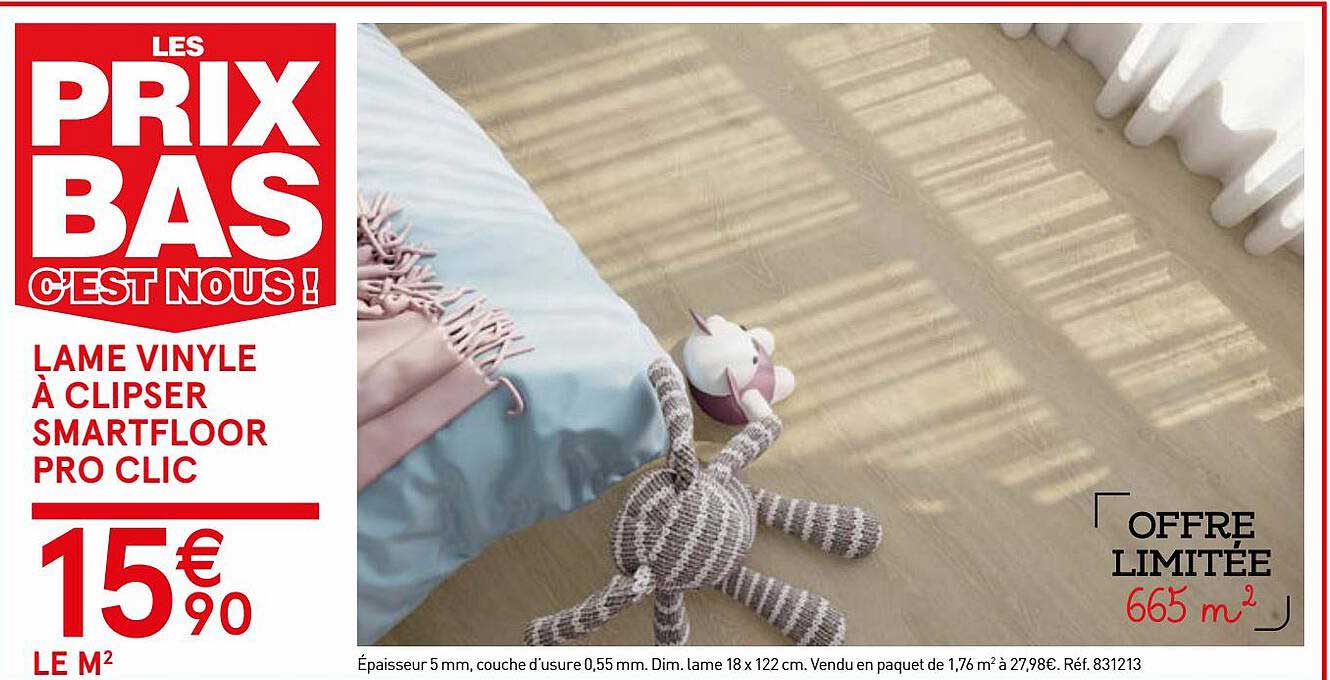 Lame Vinyle à Clipser Smartfloor Pro Clic