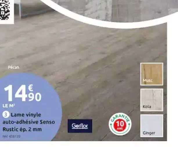 lame vinyle auto-adhésive senso rustic ép. 2 mm gerflor