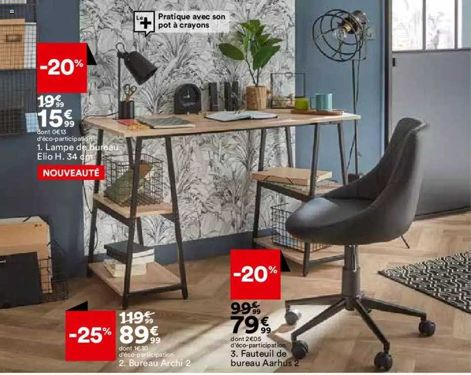 lampe de bureau elio h. 34 cm, bureau archi 2, fauteuil de bureau aarhus 2