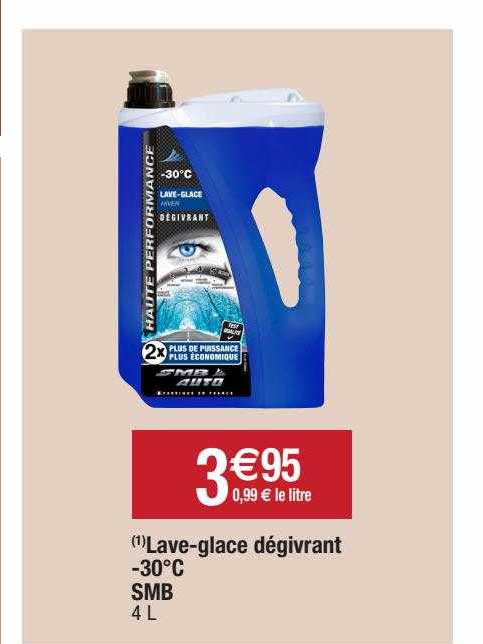 lave-glace dégivrant -30°c smb