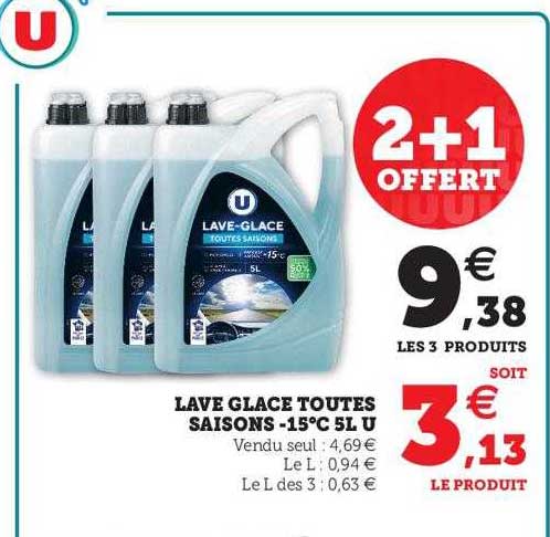 lave glace toutes saisons -25°c 5l u