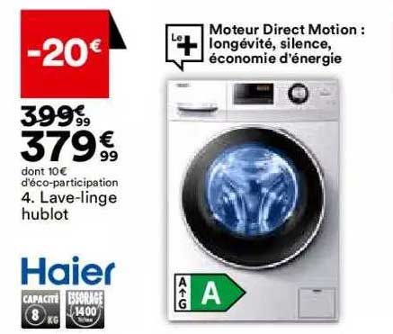 lave-linge hublot haier