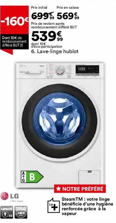 lave-linge hublot lg