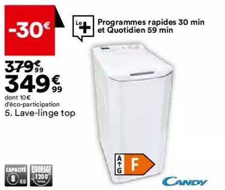 lave-linge top candy