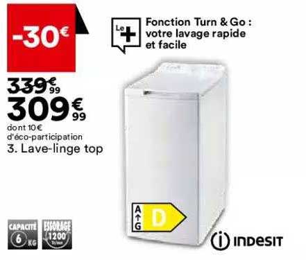 lave-linge top indesit