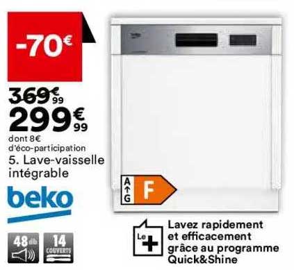 lave-vaisselle intégrable beko