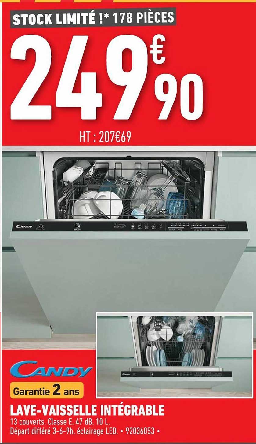 lave-vaisselle intégrable candy