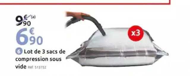 lot de 3 sacs de compression sous vide