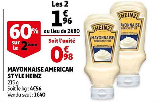 mayonnaise american style heinz