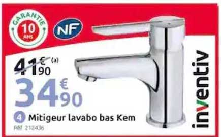 mitigeur lavabo bas kem inventiv