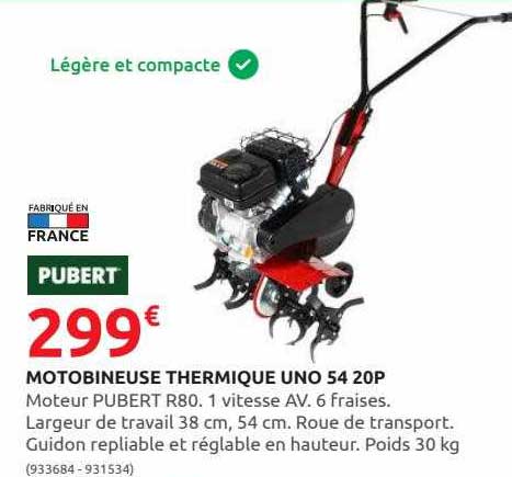 motobineuse thermique uno 54 20p pubert