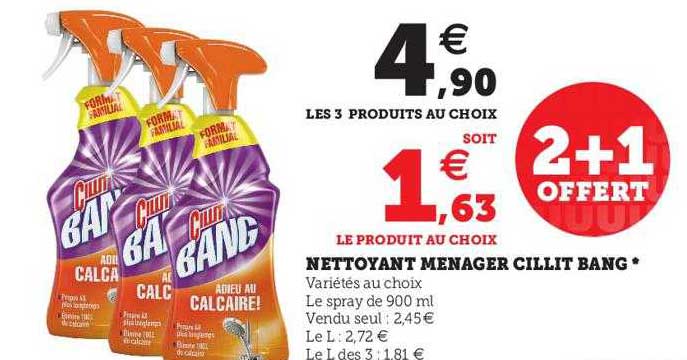 nettoyant ménager cillit bang