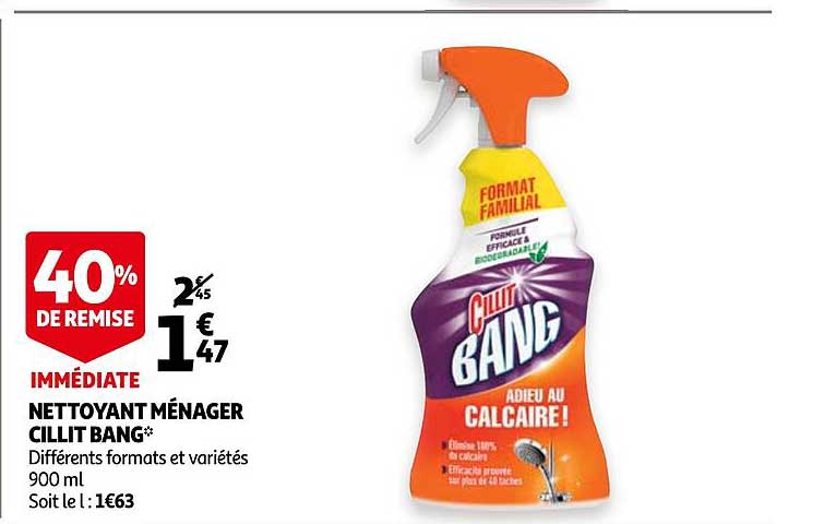 nettoyant ménager cillit bang