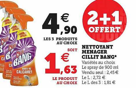 nettoyant menager cillit bang