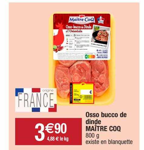 osso bucco de dinde maître coq